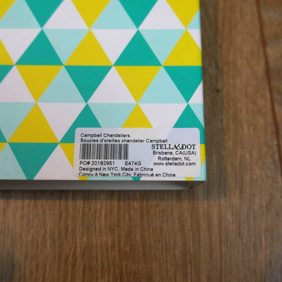 Stella & Dot Campbell Chandelier Vintage Gold Earrings NEW - Picture 6 of 6